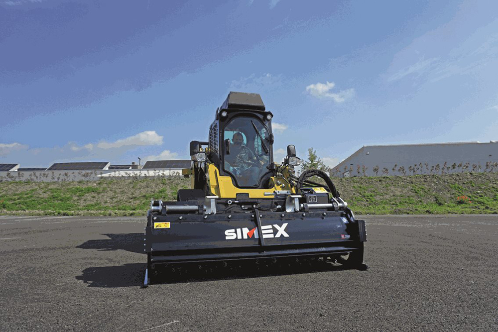 High productivity is a feature of the Simex planer attachment