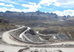 Bringing construction materials to the working area has presented logistical challenges due to the distances and altitudes