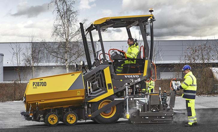 Increased traction, load and productivity for Volvo compact pavers